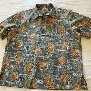 Retro Pineapple print Reyn Spooner shirt size XL